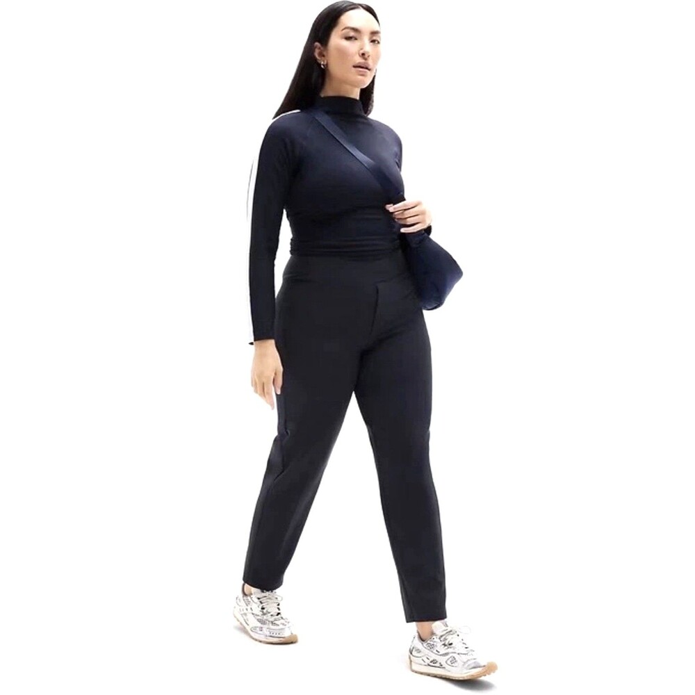 ATHLETA Endless Pant High Rise Womens Sz 16 Navy Blue 36x28 Stretch 533636 NEW